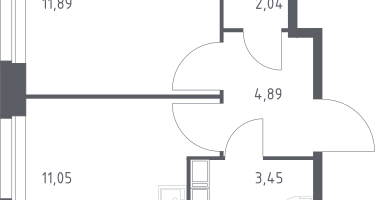 1-к. квартира, 33&nbsp;м²