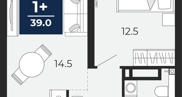 1-к. квартира, 36&nbsp;м²