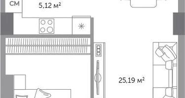 2-к. квартира, 55&nbsp;м²