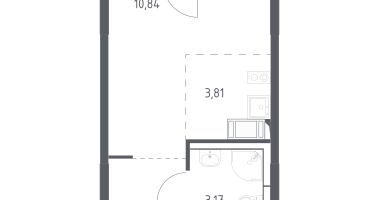 Студия, 22&nbsp;м²