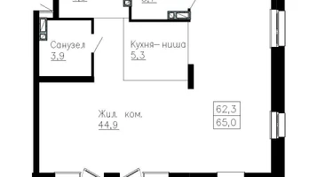 4-к. квартира, 65&nbsp;м²