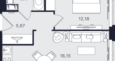 Студия, 40&nbsp;м²