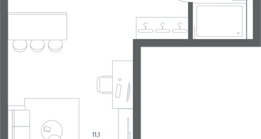 1-к. квартира, 25&nbsp;м²