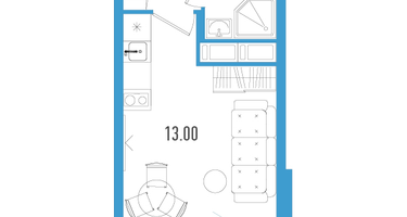 Студия, 19&nbsp;м²