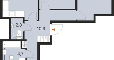 3-к. квартира, 76 м²