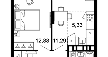2-к. квартира, 41&nbsp;м²