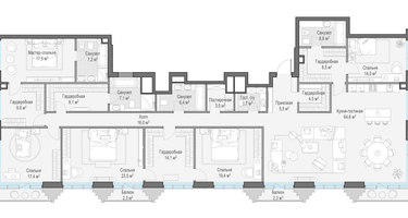 6-к. квартира, 264&nbsp;м²