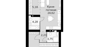 3-к. квартира, 65 м²