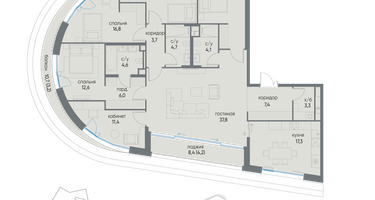 6-к. квартира, 168&nbsp;м²