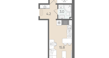 1-к. квартира, 34 м²