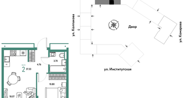 Студия, 37&nbsp;м²