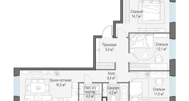 3-к. квартира, 75&nbsp;м²