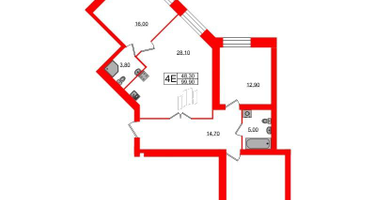 3-к. квартира, 99 м²
