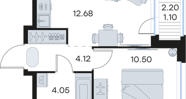 1-к. квартира, 32&nbsp;м²