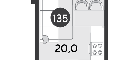 Студия, 24 м²