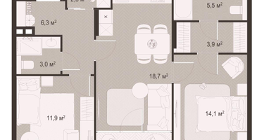 2-к. квартира, 69&nbsp;м²