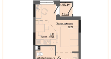 Студия, 27&nbsp;м²
