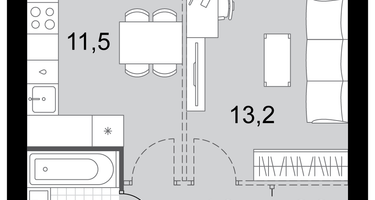 1-к. квартира, 35&nbsp;м²