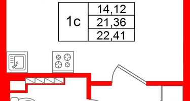 Студия, 21 м²