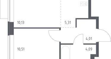 Студия, 34&nbsp;м²