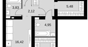 3-к. квартира, 72&nbsp;м²