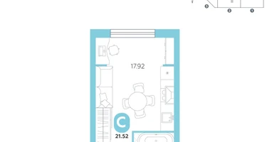 Студия, 21&nbsp;м²