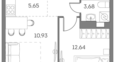 Студия, 38&nbsp;м²