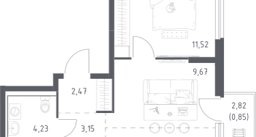 Студия, 36&nbsp;м²