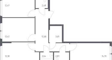 3-к. квартира, 78&nbsp;м²