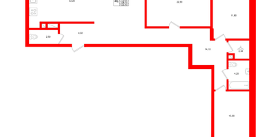 3-к. квартира, 123&nbsp;м²