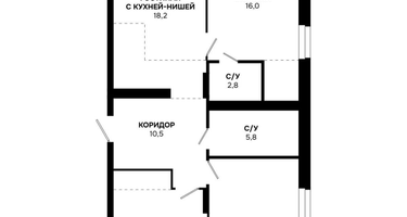 4-к. квартира, 90&nbsp;м²