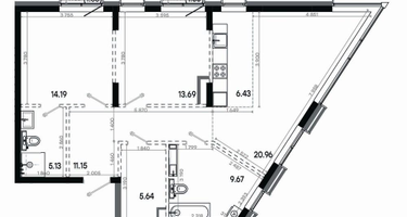 3-к. квартира, 87&nbsp;м²
