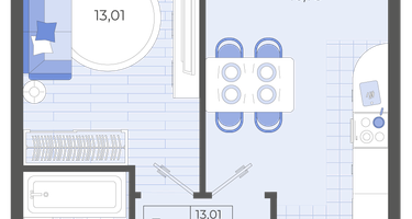 1-к. квартира, 37&nbsp;м²