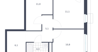 2-к. квартира, 49&nbsp;м²