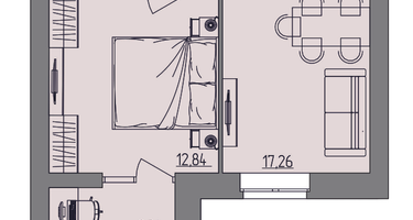 1-к. квартира, 39&nbsp;м²