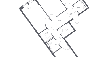 3-к. квартира, 79&nbsp;м²