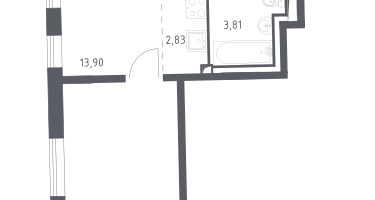 Студия, 40&nbsp;м²