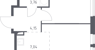 Студия, 38&nbsp;м²