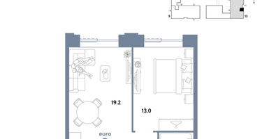 2-к. квартира, 38&nbsp;м²