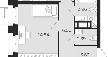 2-к. квартира, 68 м²