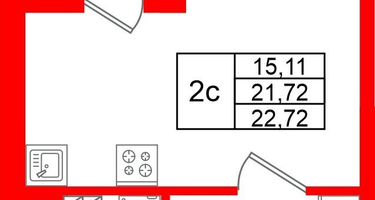 Студия, 21&nbsp;м²