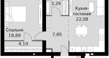 2-к. квартира, 60 м²