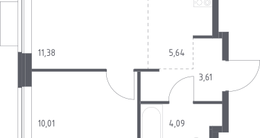 Студия, 34&nbsp;м²