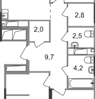 3-к. квартира, 81&nbsp;м²