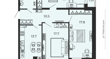 3-к. квартира, 84&nbsp;м²