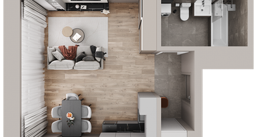 Студия, 37&nbsp;м²