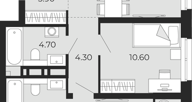 2-к. квартира, 65 м²
