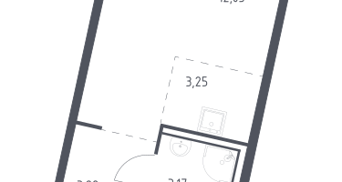 Студия, 22&nbsp;м²