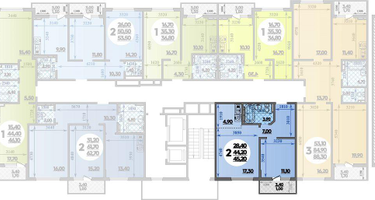 2-к. квартира, 45&nbsp;м²
