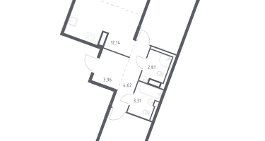 Студия, 66&nbsp;м²